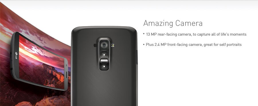 Amazing Camera. 13 MP rear-facing camera, to capture all of life's moments. Plus 2.4 MP front-facing camera, great for self portraits.